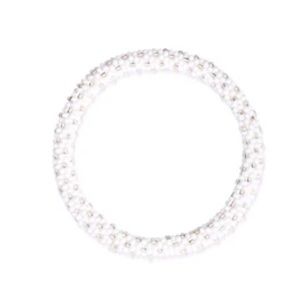 NOGU Frosted Ivory Himalayan Glass Bead Bracelet